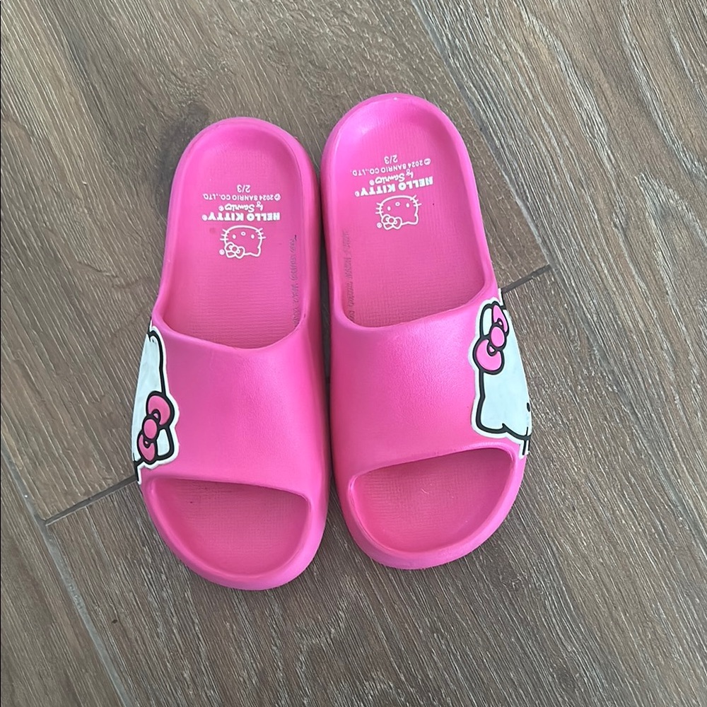 Hello Kitty Pink Kids Slide Sandals
